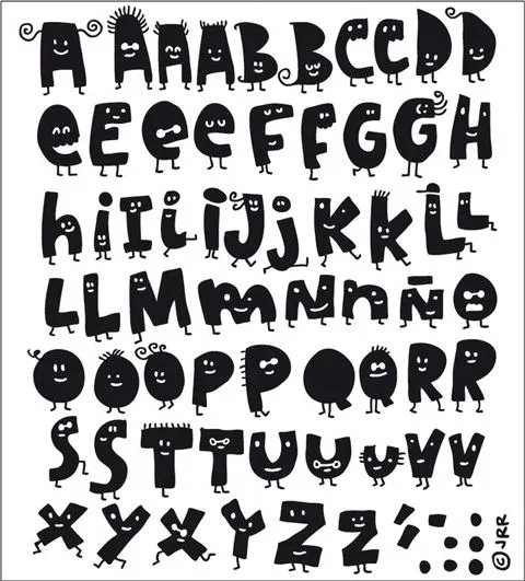 Letras infantiles a color - Imagui