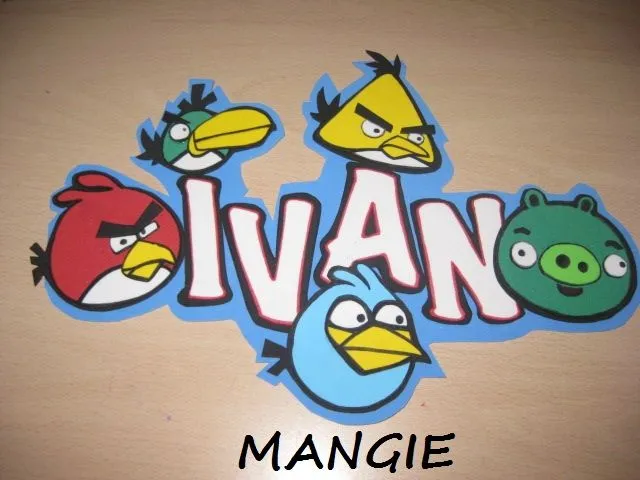 LETRERO DE ANGRY BIRDS EN GOMA EVA - Artemangie LETRERO DE ANGRY BIRDS EN GOMA EVA - Artemangie