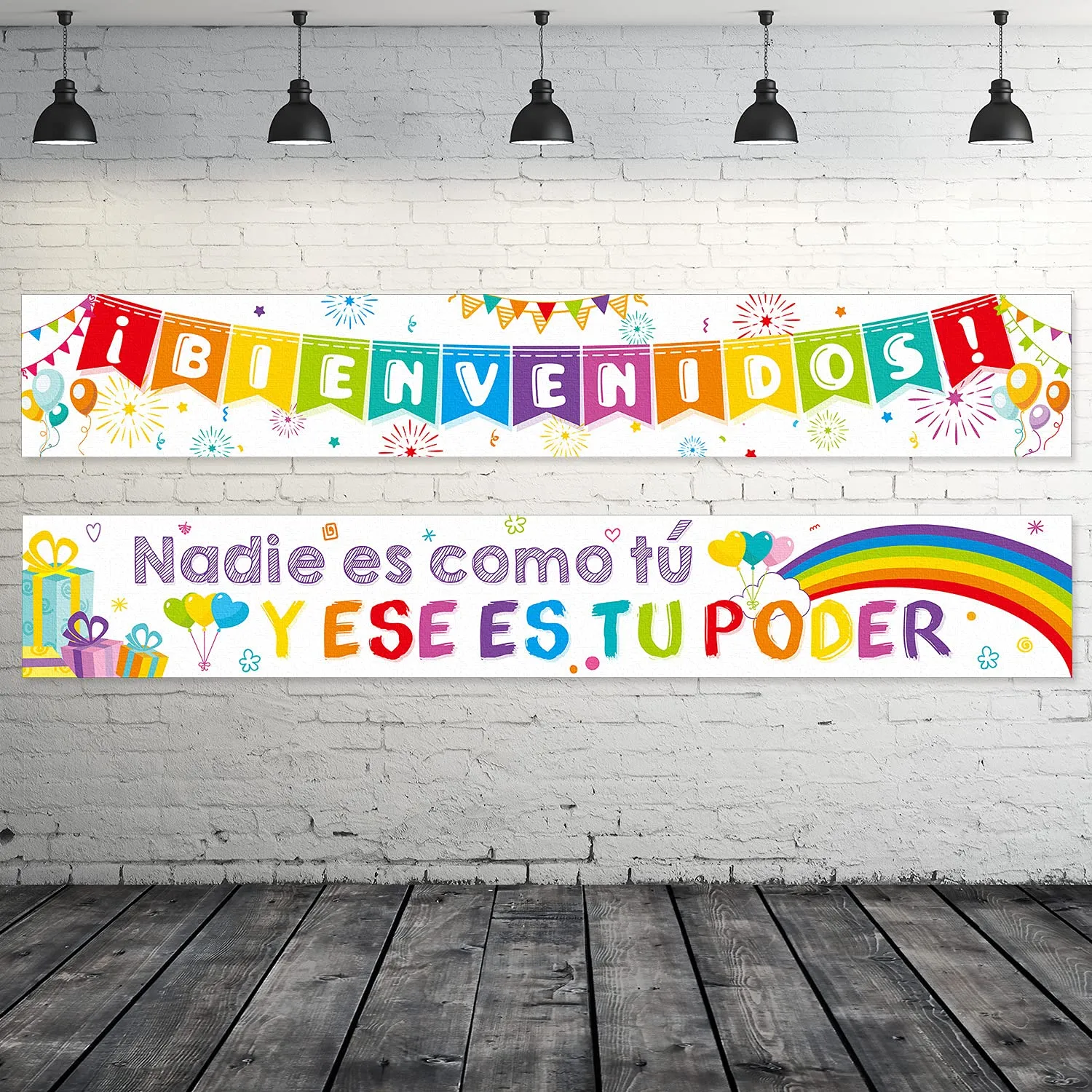 Letrero de bienvenida en español, 2 piezas, cartel inspirador, póster motivacional española con 40 puntos adhesivos para niños, estudiantes, decoración de aula de español (fondo negro) : Amazon.com.mx: Oficina y papelería Letrero de bienvenida en español, 2 piezas, cartel inspirador, póster motivacional española con 40 puntos adhesivos para niños, estudiantes, decoración de aula de español (fondo negro) : Amazon.com.mx: Oficina y papelería