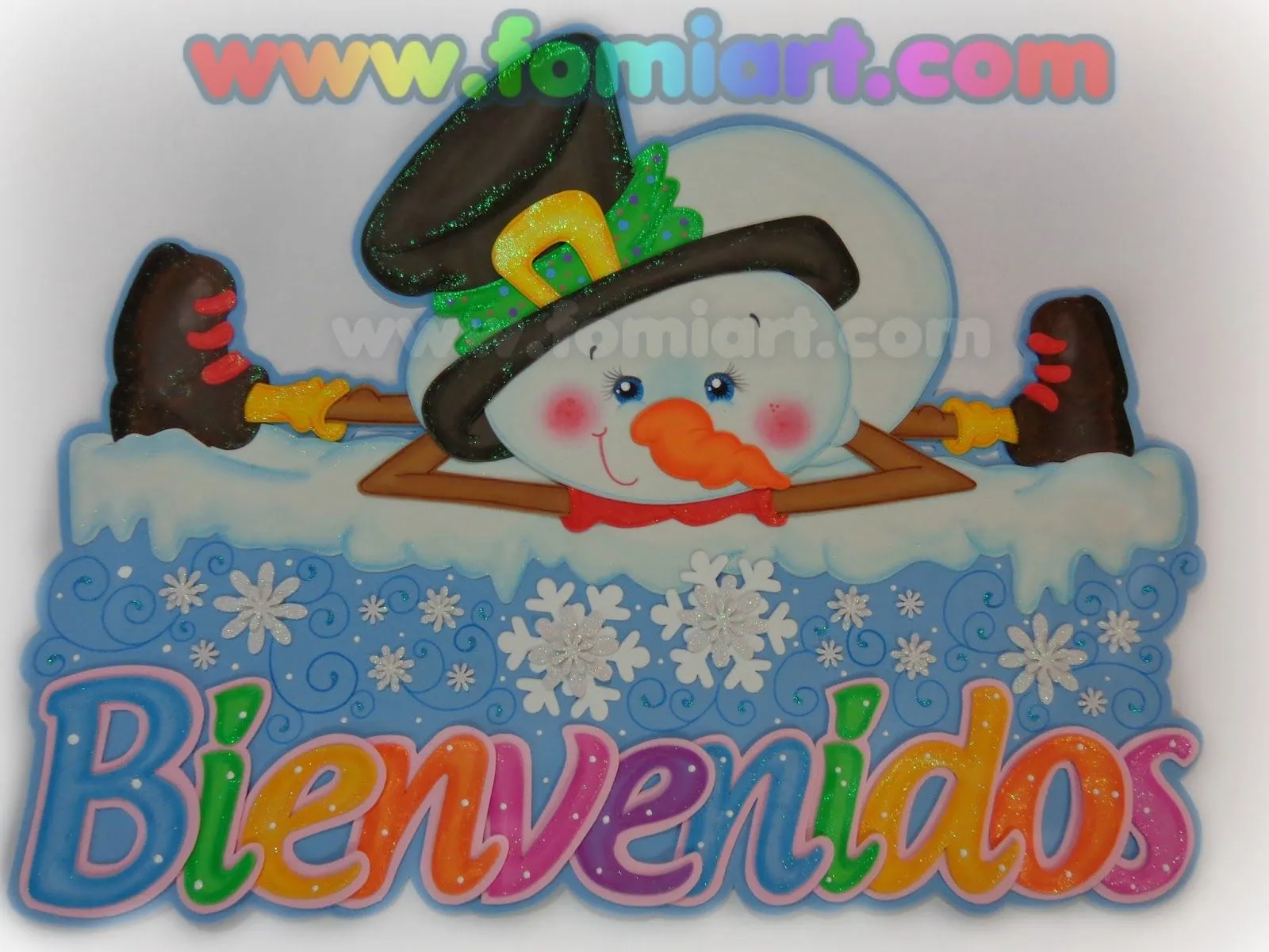 Letrero Bienvenidos Mono De Nieve/Fomiart - Fomiart Letrero Bienvenidos Mono De Nieve/Fomiart - Fomiart