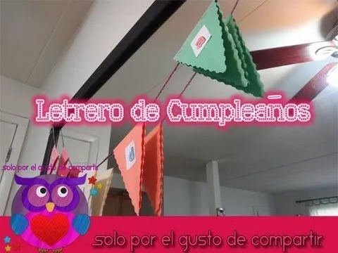 Letrero de Cumpleaños (compartiendo ideas) - YouTube
