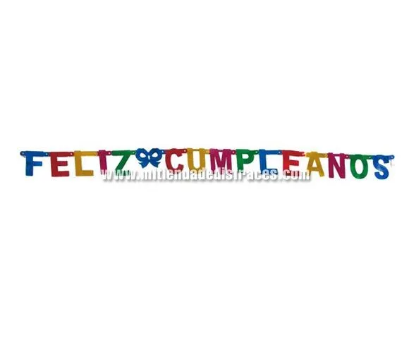 Letrero de Feliz Cumpleaños de 11x75 cm por sólo 1.50 ...