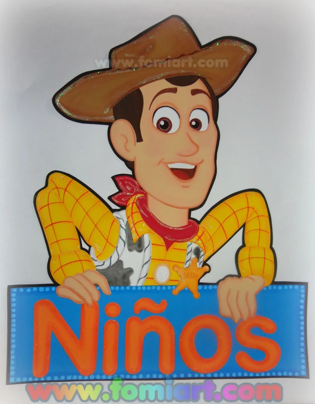 Letrero Niños: Woody De Toy Story - Fomiart Letrero Niños: Woody De Toy Story - Fomiart