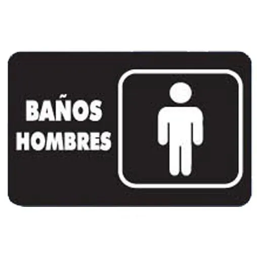 7930 SEÑAL PLACA RIGIDA "BAÑOS HOMBRES" - AlproShop.