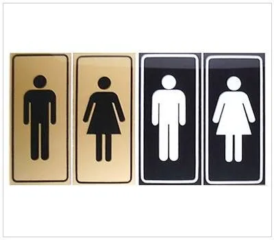 Carteles de señalización para baños