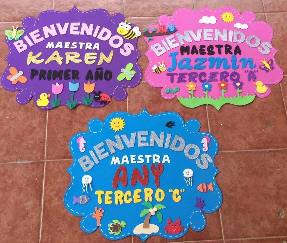 Letreros de bienvenidos. Inicio de clases | Manualidades educativas, Decoración preescolar, Decoración sala de clases Letreros de bienvenidos. Inicio de clases | Manualidades educativas, Decoración preescolar, Decoración sala de clases