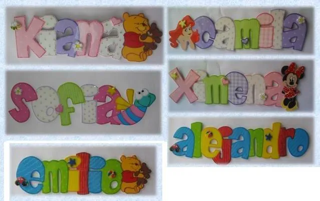 Letreros con nombres para niños - Imagui