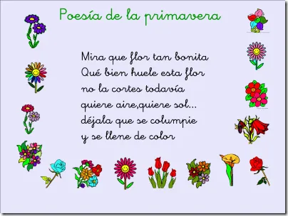 Primavera para niños, poesías y dibujos colorear | Colorear