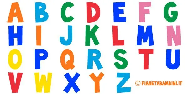 Lettere dell'Alfabeto Colorate e Grandi da Stampare ... Lettere dell'Alfabeto Colorate e Grandi da Stampare ...