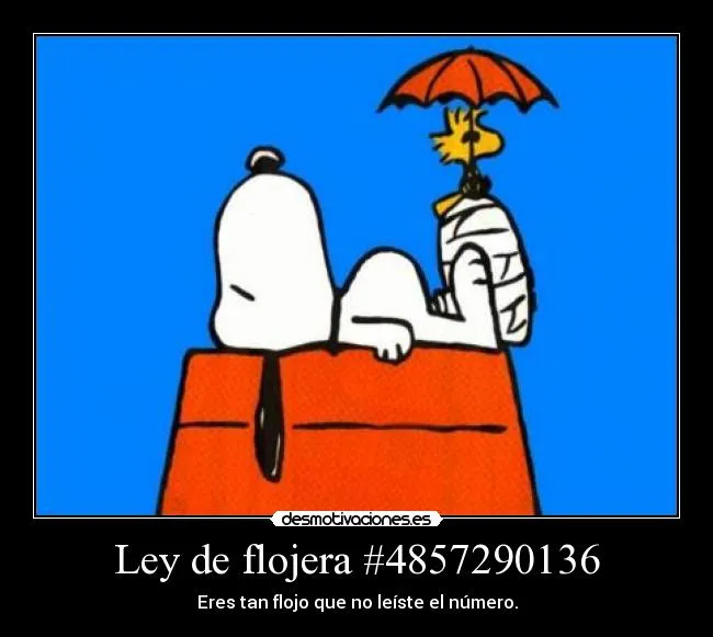 Ley de flojera #4857290136 | Desmotivaciones