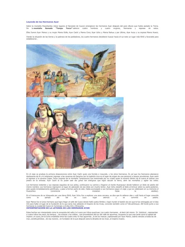 Leyenda de Los Hermanos Ayar | PDF | Imperio Inca Leyenda de Los Hermanos Ayar | PDF | Imperio Inca