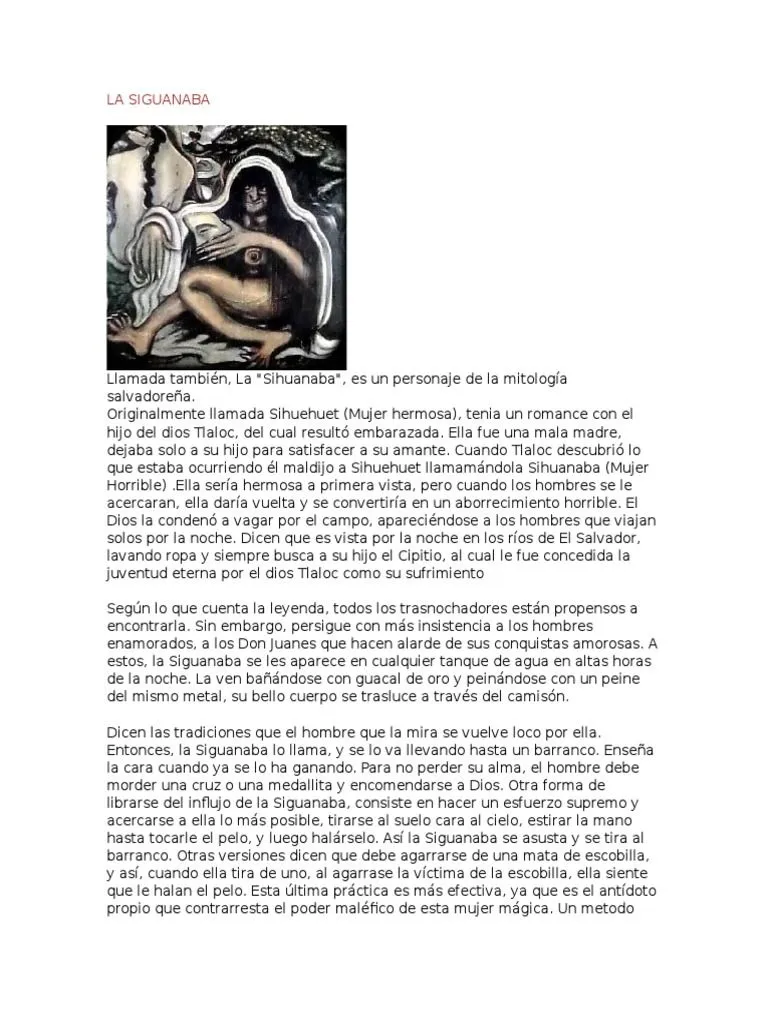 Leyendas de El Salvador | PDF | Historias Tradicionales | Mitología Leyendas de El Salvador | PDF | Historias Tradicionales | Mitología