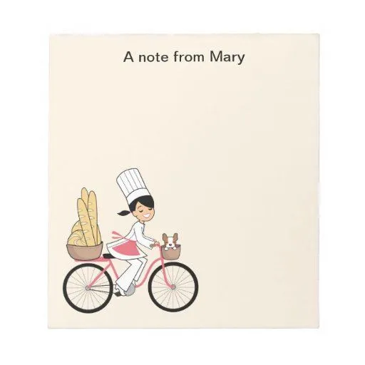 Libreta de la receta del chica del dibujo animado bloc de notas de ...