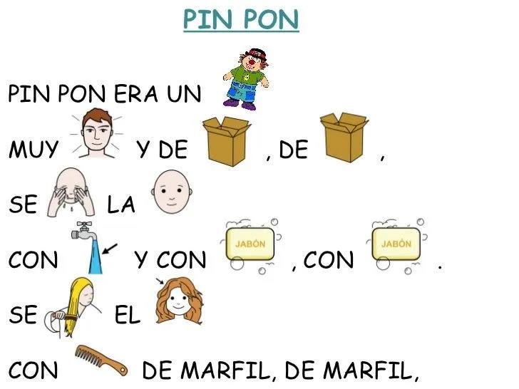 Libro de canciones con pictogramas