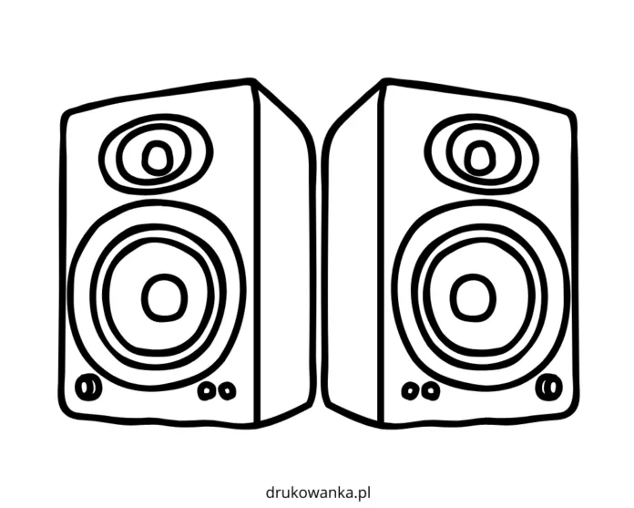Libro para colorear Altavoces de ordenador para imprimir y en línea Libro para colorear Altavoces de ordenador para imprimir y en línea