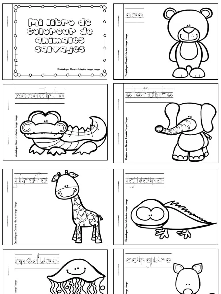 Mi Libro de Colorear de Animales Salvajes PDF | PDF | Organismos |  Naturaleza