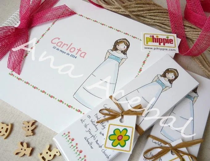 Libro de Comunión personalizado hecho a mano. www.pihippie.com Libro de Comunión personalizado hecho a mano. www.pihippie.com