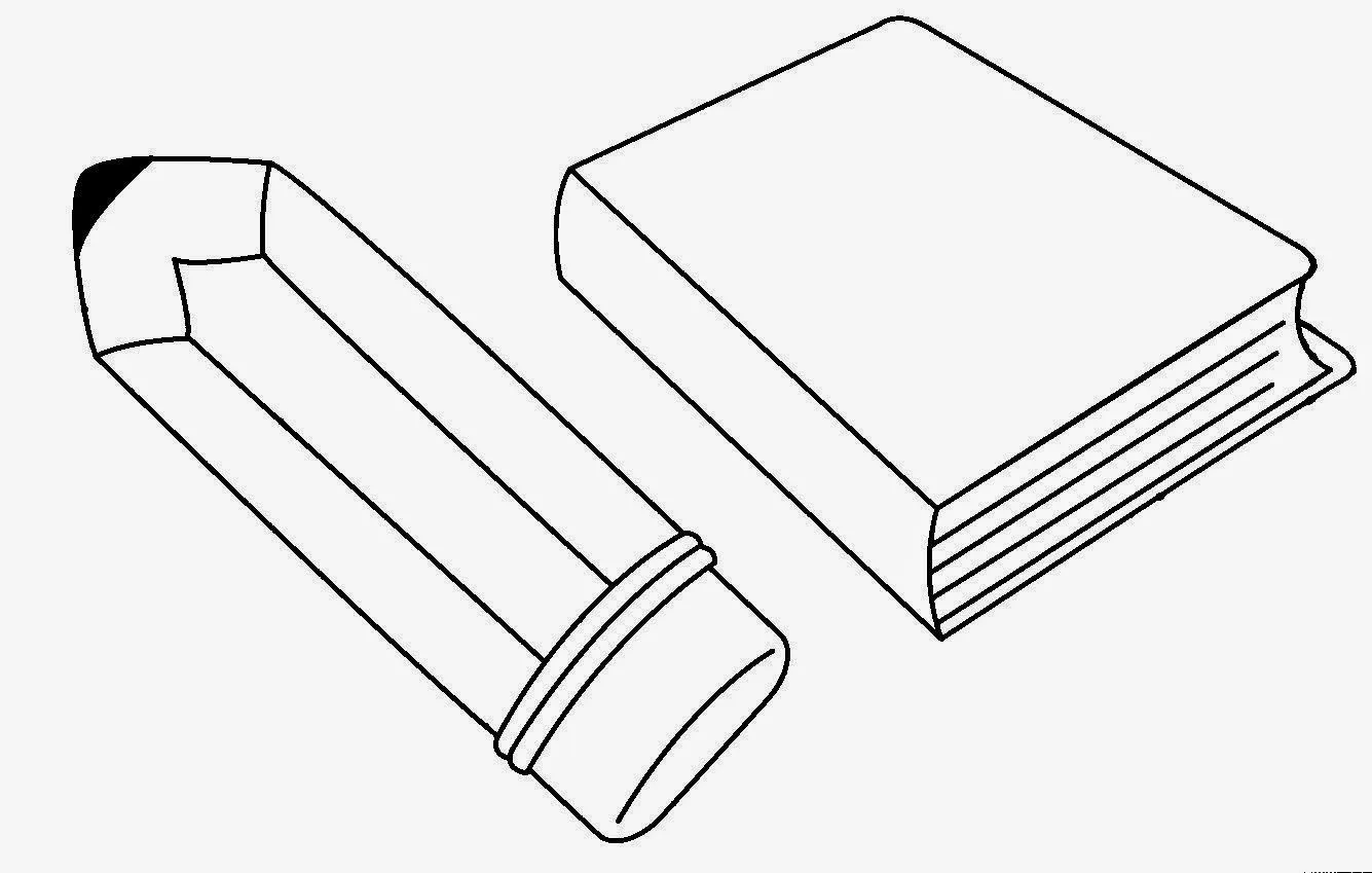 LIBRO Y LAPIZ PARA COLOREAR - Imagui