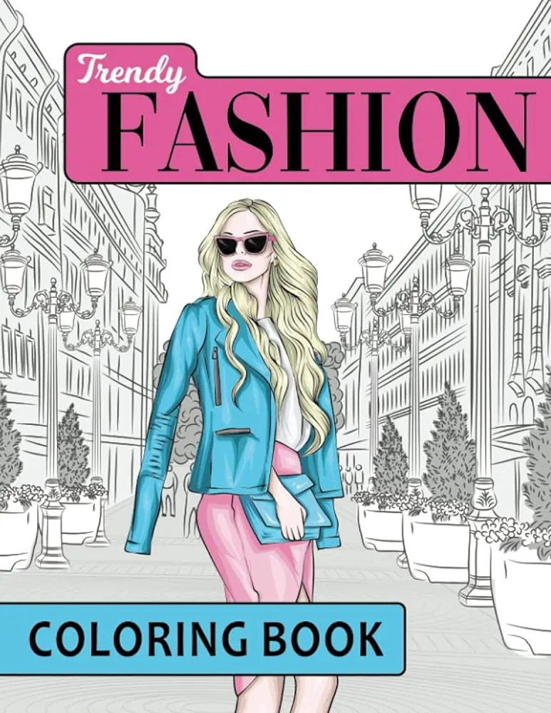 Libro de moda para colorear: más de 100 trajes de moda divertidos para  mujeres y niñas con dibujos de diseño magníficos para adultos y  adolescentes (grandes páginas para colorear) : Ocean, Bright:
