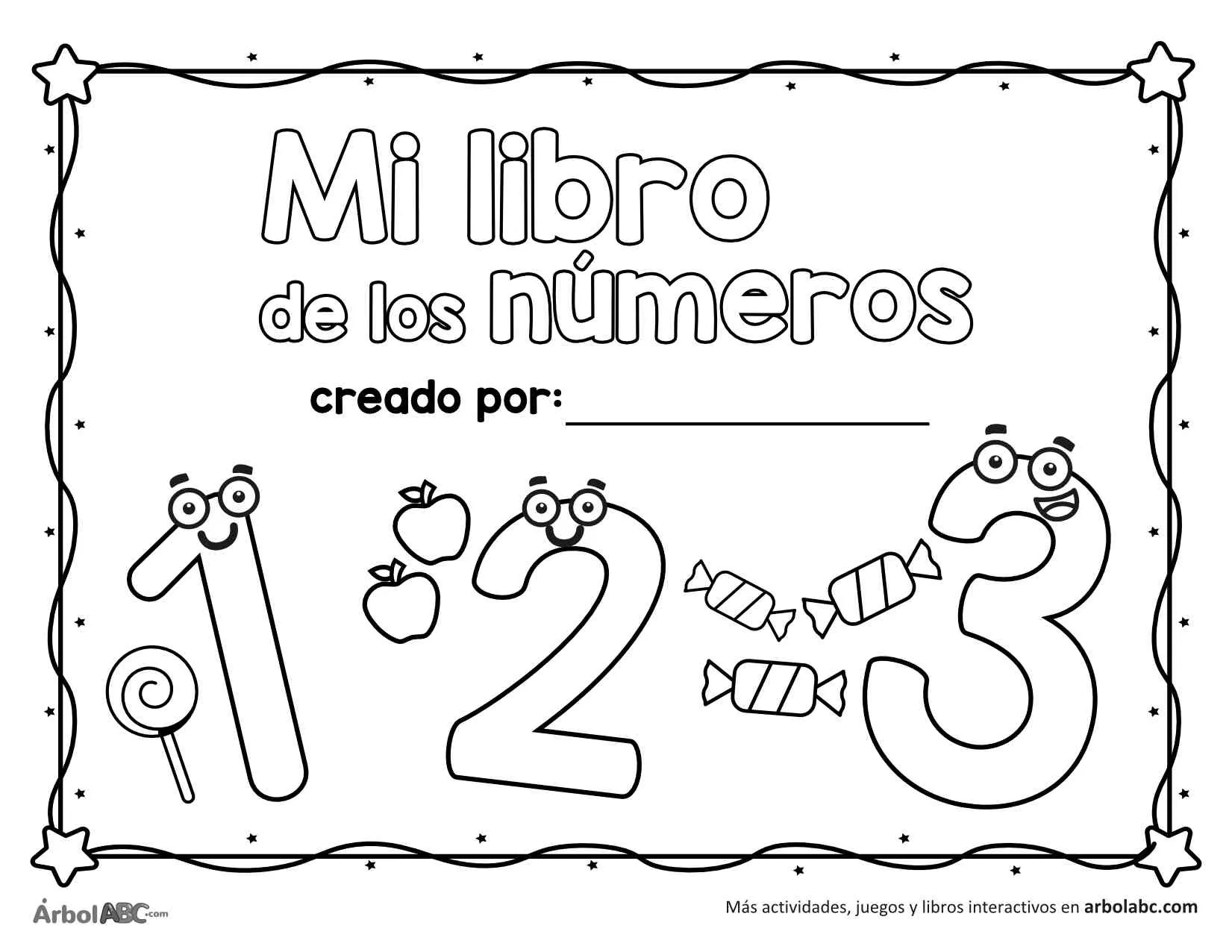 Libro de números para colorear | Árbol ABC