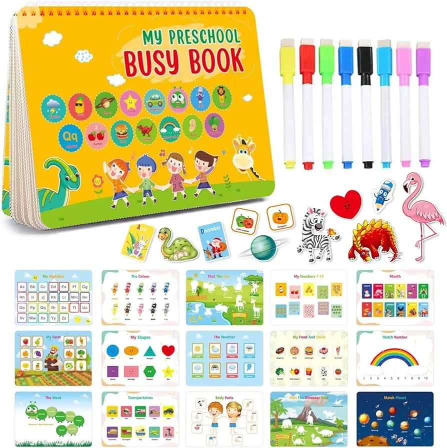 Libro Ocupado para Niños,Libro de Actividades de Aprendizaje Preescolar,Juguetes Montessori con 15 temas,Carpeta de Actividades Preescolares para Niños de 2 a 6 Años,Reutilizables, Impermeables : Amazon.com.mx: Juguetes y Juegos Libro Ocupado para Niños,Libro de Actividades de Aprendizaje Preescolar,Juguetes Montessori con 15 temas,Carpeta de Actividades Preescolares para Niños de 2 a 6 Años,Reutilizables, Impermeables : Amazon.com.mx: Juguetes y Juegos