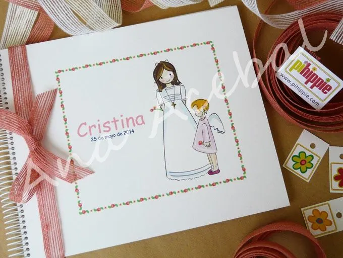 Libro de recuerdos de Comunión personalizado hecho a mano. Libro de recuerdos de Comunión personalizado hecho a mano.