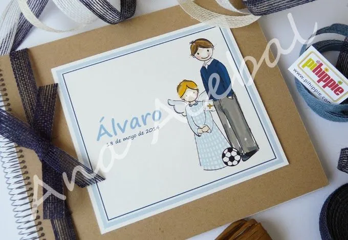 Libro de recuerdos de Comunión personalizado hecho a mano. Libro de recuerdos de Comunión personalizado hecho a mano.