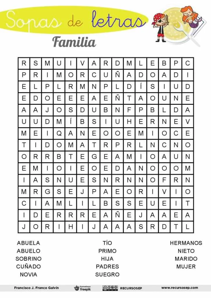 Libro de SOPAS DE LETRAS – RECURSOSEP