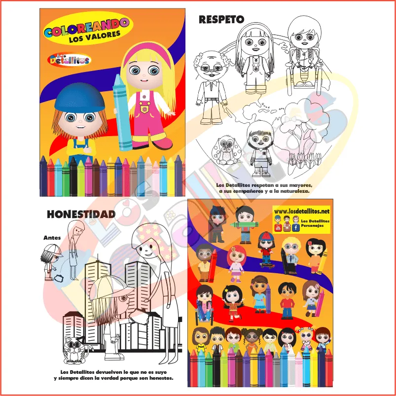 Libro De Valores Para Colorear (IMPRIMIR X HOJA) Libro De Valores Para Colorear (IMPRIMIR X HOJA)