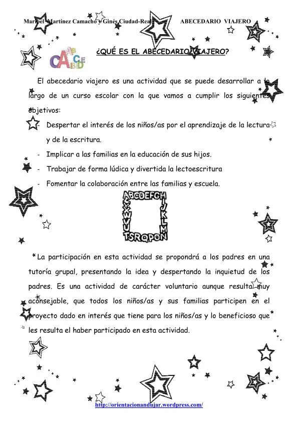 Libro viajero de las letras -Orientacion Andujar Libro viajero de las letras -Orientacion Andujar