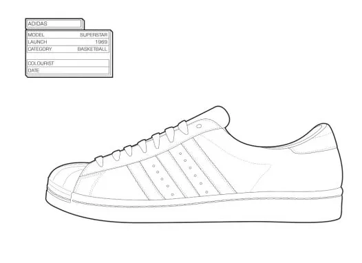 Zapatos tenis para colorear - Imagui
