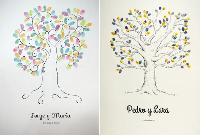 Libros de firmas de huellas dactilares - Blog Los Detalles de tu Boda