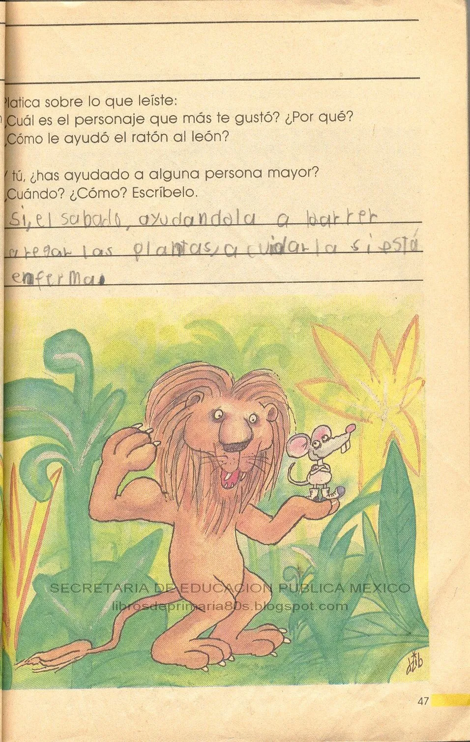Libros de Primaria de los 80's: El león y el ratón (Mi libro de ... Libros de Primaria de los 80's: El león y el ratón (Mi libro de ...