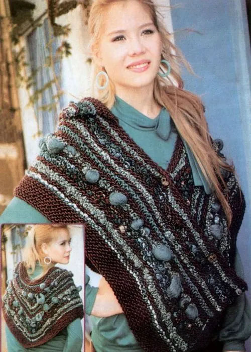 lidínhaceyrehace: Poncho símil chal o ruana. lidínhaceyrehace: Poncho símil chal o ruana.