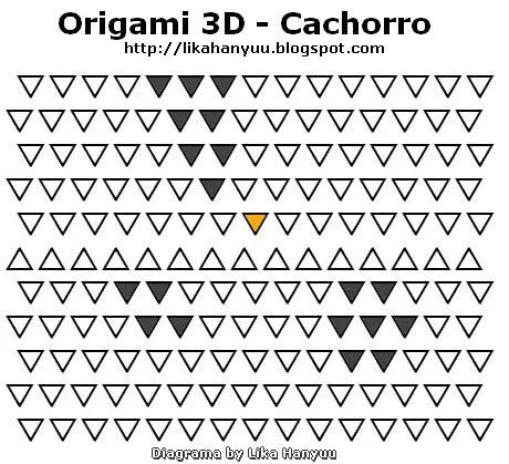 Lika Hanyuu －折り紙－XD: [Origami Shugei] Cão - Block Folding