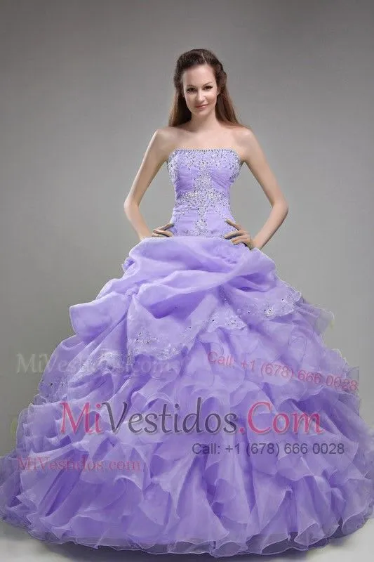 Lila Vestido De Fiesta Estrapless Hasta El Suelo Orangza Bordado Y ... Lila Vestido De Fiesta Estrapless Hasta El Suelo Orangza Bordado Y ...