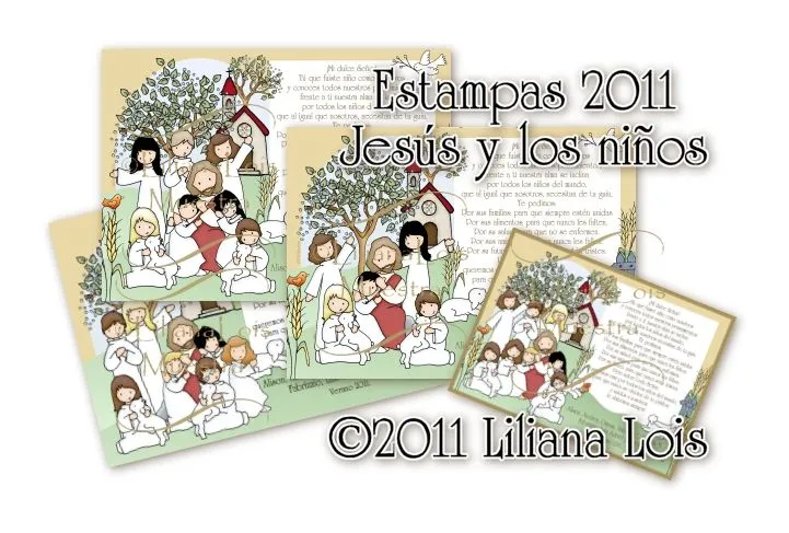 Liliana Lois Diseños: Nuestra Primera Comunion Jesus y los niños