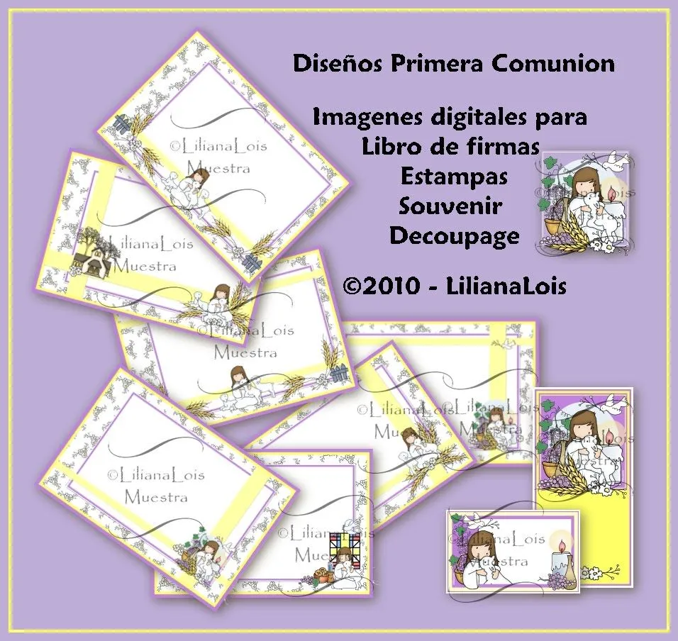 Liliana Lois Diseños: Mi Primera Comunion lila y amarillo - My ... Liliana Lois Diseños: Mi Primera Comunion lila y amarillo - My ...