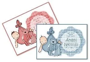 Liliana Lois Diseños: Tarjetas Mini recordatorios de nacimiento Liliana Lois Diseños: Tarjetas Mini recordatorios de nacimiento