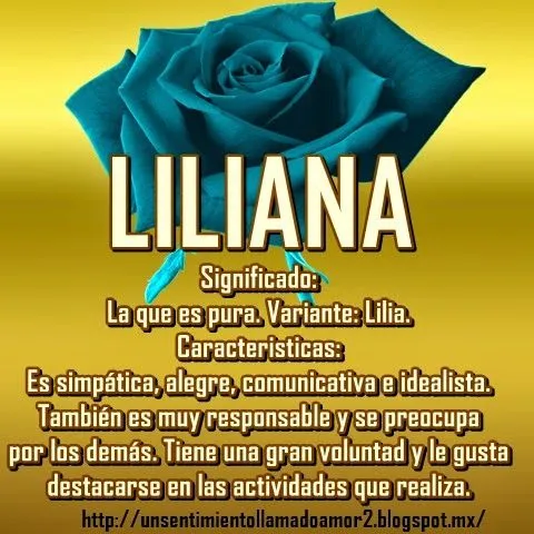 Liliana nombre - Imagui