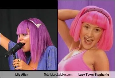 Lily Allen Totally Looks Like Lazy Town Stephanie - Cheezburger Lily Allen Totally Looks Like Lazy Town Stephanie - Cheezburger