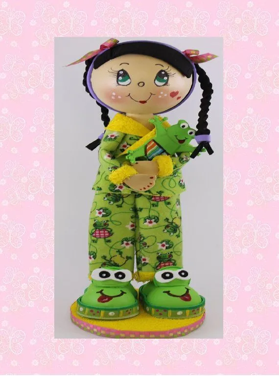 LILY FROGGY Fofucha EVA Foam Doll centerpiece by SweetBellaLuna ...