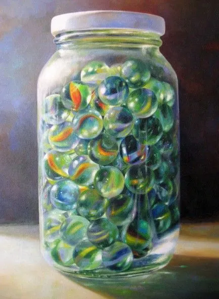 limberto tarriba. Obra: Frasco con bolitas de cristal limberto tarriba. Obra: Frasco con bolitas de cristal