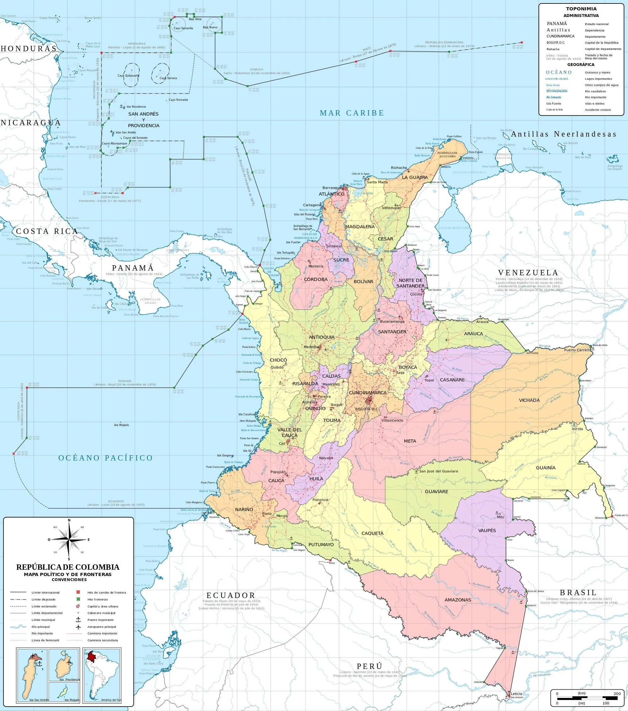 Límites de Colombia - Saber es práctico