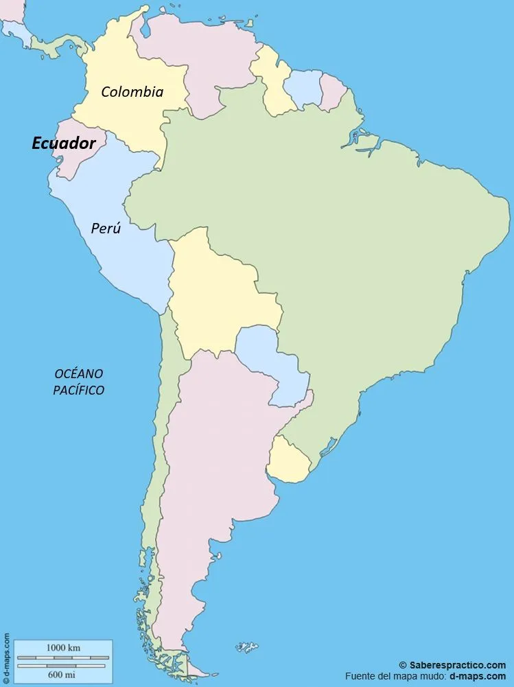 Límites de Ecuador (con mapa) - Saber es práctico Límites de Ecuador (con mapa) - Saber es práctico