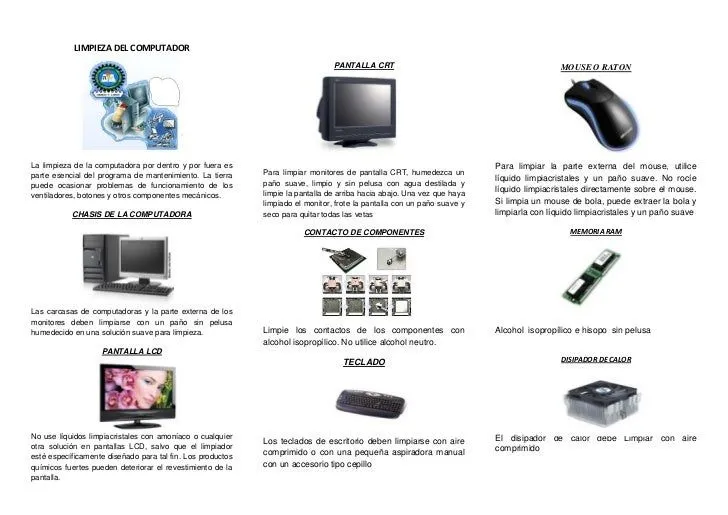 Limpieza de los componentes internos