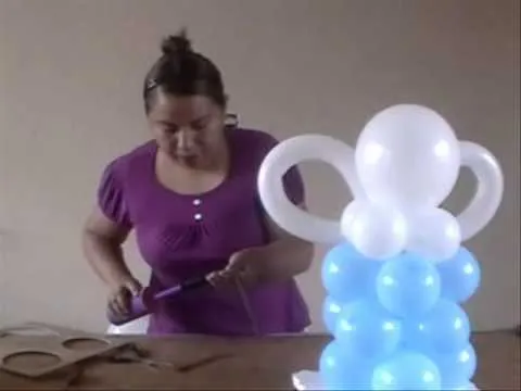 CENTRO DE MESA PARA BAUTIZO O BABYSHOWER - YouTube