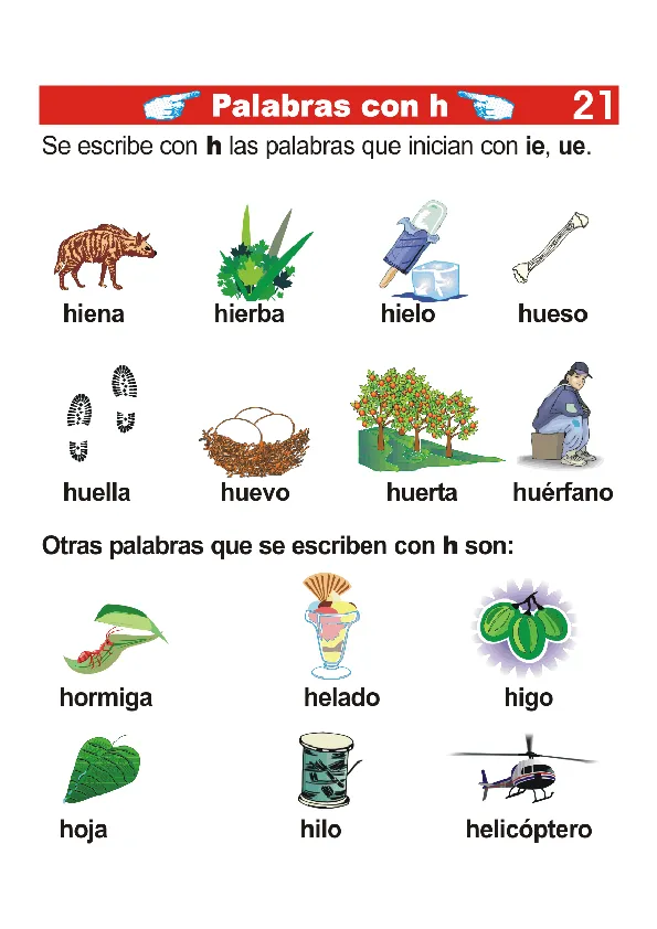 Los Linces del Balmes: Regla ortográfica: palabras con h Los Linces del Balmes: Regla ortográfica: palabras con h