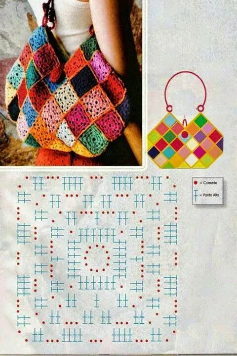 Qué linda cartera! / patrón y molde | Crochet y Dos agujas Qué linda cartera! / patrón y molde | Crochet y Dos agujas