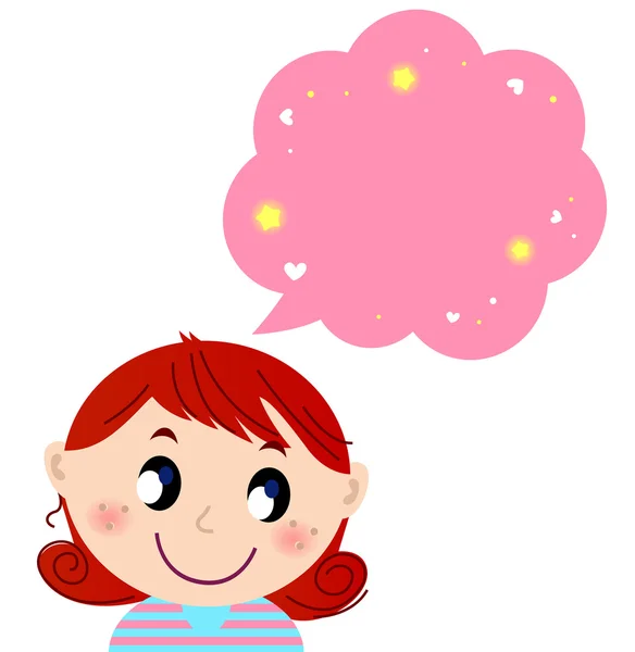 Linda niña con Rosa soñando burbuja — Vector stock © lordalea ... Linda niña con Rosa soñando burbuja — Vector stock © lordalea ...